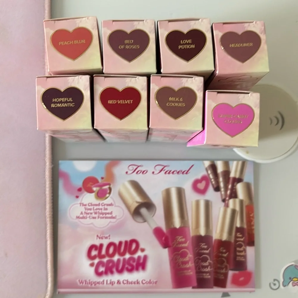 Too Faced Cloud Crush whipped lip & cheek blush ALL SHADES!!